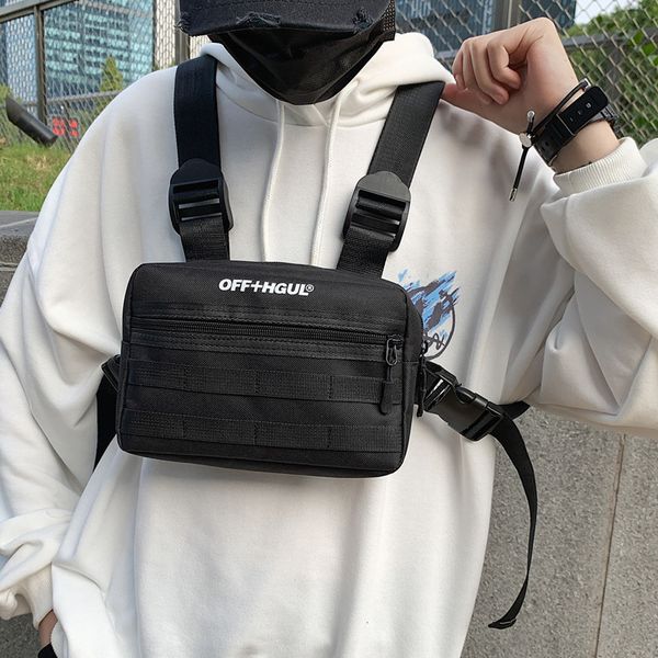 

new chest bag for men tactical vest bag casual function chest rig bags streetwear for boy waist pack camouflage male kanye c0228