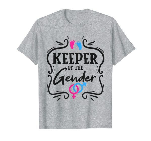 

Keeper of The Gender Reveal Party Baby Announcement Gift T-Shirt, Mainly pictures