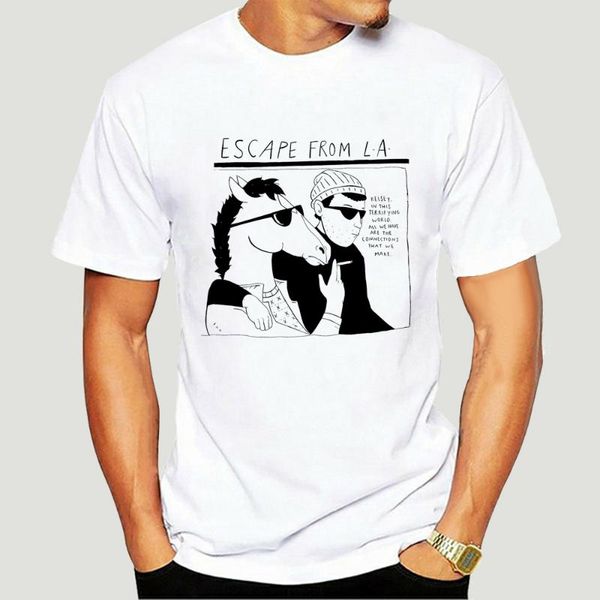 

men's t-shirts men t-shirt bojack youth - escape from .a. t shirt tshirt women 2279x, White;black