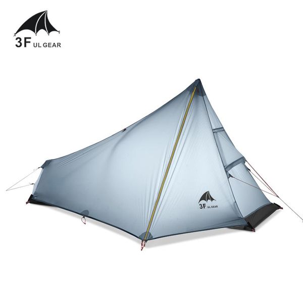 

3f new 740g oudoor super weight light camping tent 3 season single 1person professional 15d nylon silicon coating rodless tent