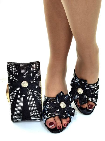 

dress shoes olomm italian with matching bags set italy african women's party and bag sets wine color women shoesb1-13, Black