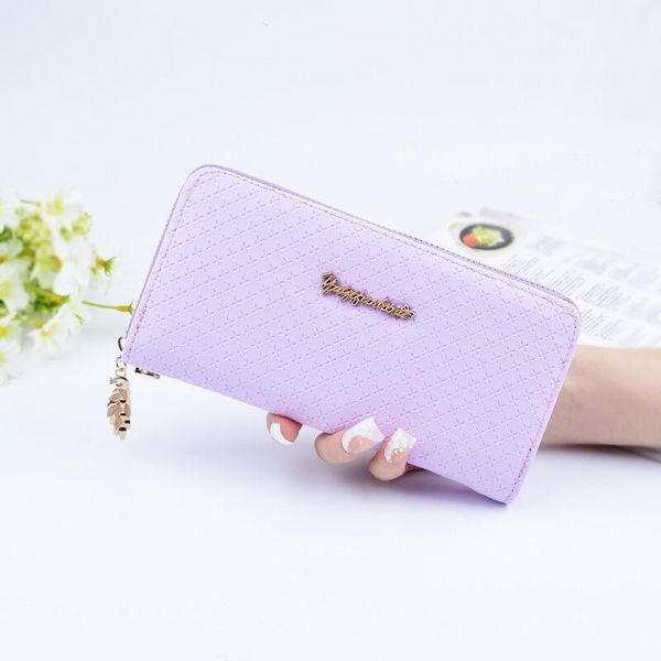 

wholesale wallet bag fashion lady single zipper pu leather casual long bags w 87