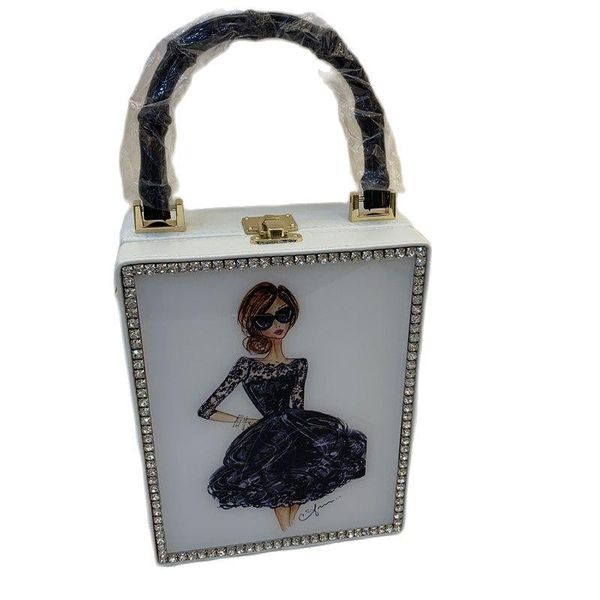 

evening bags cosysunny designer luxury diamond women's handbag messenger bag small square box party
