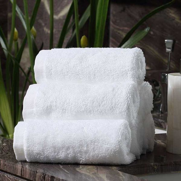 

towel 2pcs 32s 35*75cm white pure cotton hand 100% 150g