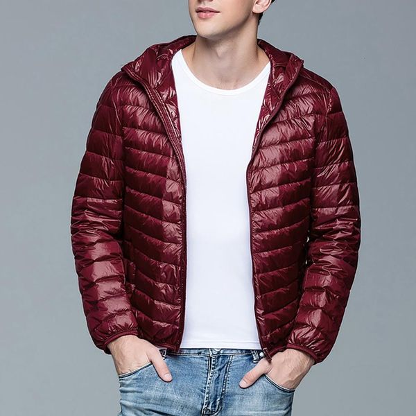 

ultra light donsjack random herf rits hoodied men warm winter jas exit man parka men's jacketssalable, Black