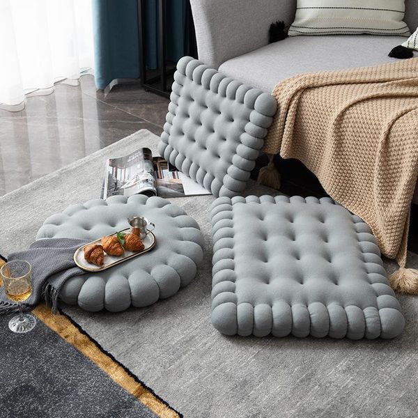 

cushion/decorative pillow biscuit mat square cookie shape dining table chair tatami cushion solid soft float window