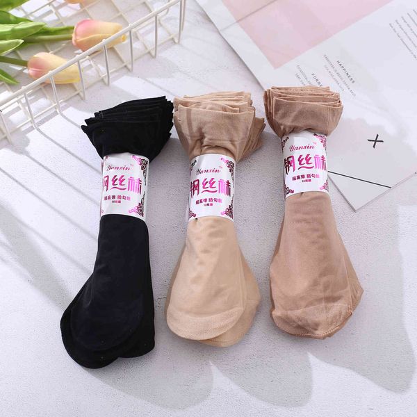 

women' veet steel stockings medium tube sweat absorbing breathable socks large size multicolor 10 pairs, Red;black