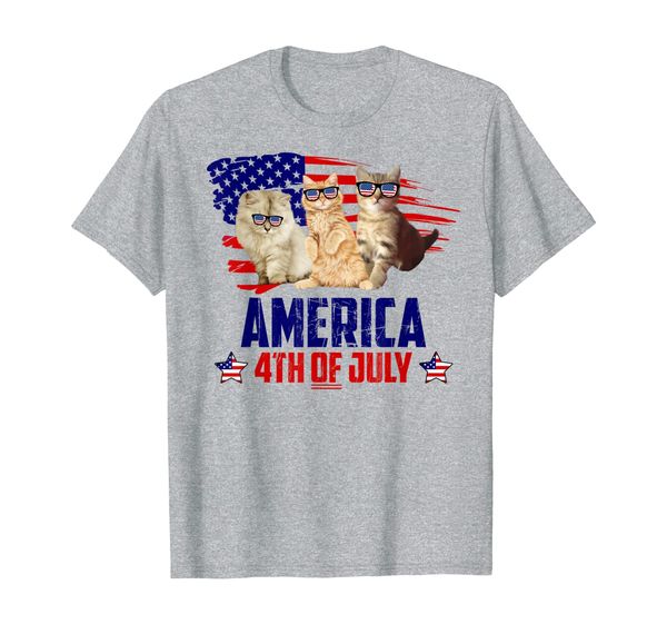

cat patriotic american america 4th of july tshirt gifts, White;black