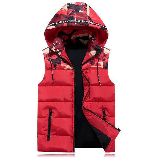 

men's vests vest fashion autumn winter mens sleeveless jacket slim fit casual warm male camouflage coat waistcoat size 5xl, Black;white