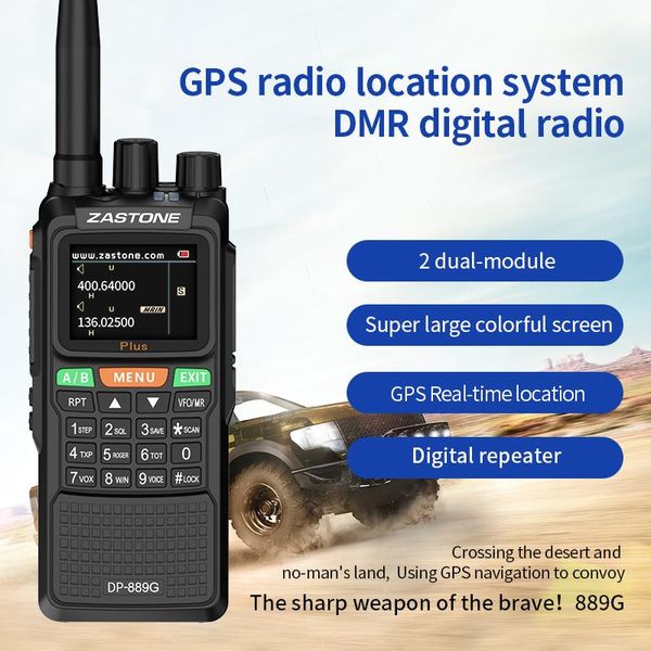 

walkie talkie dmr uhf/vhf 5w two way radio double time slot 999ch 3000mah
