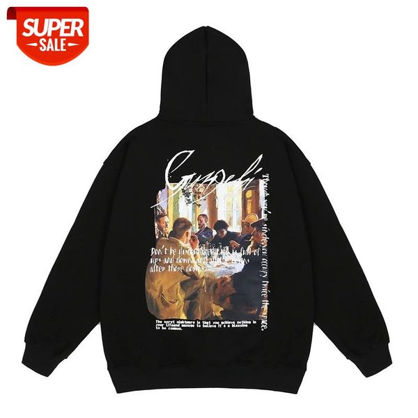 

seveyfan men's hooded sweatshirt letter printing plus velvet thick loose couple jacket hoodie long sleeve men's jacket #w92e, Black