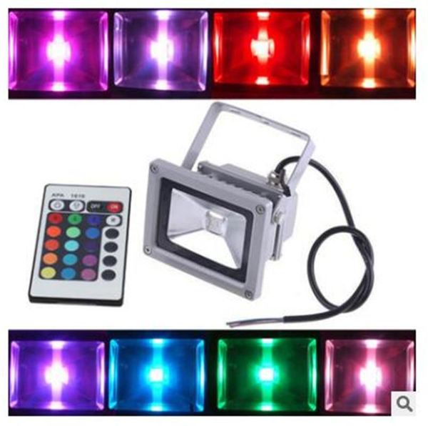 

high light 10w -50w rgb led outdoor waterproof flood light wash floodlight spotlight lighting with remote controller ac90-260v