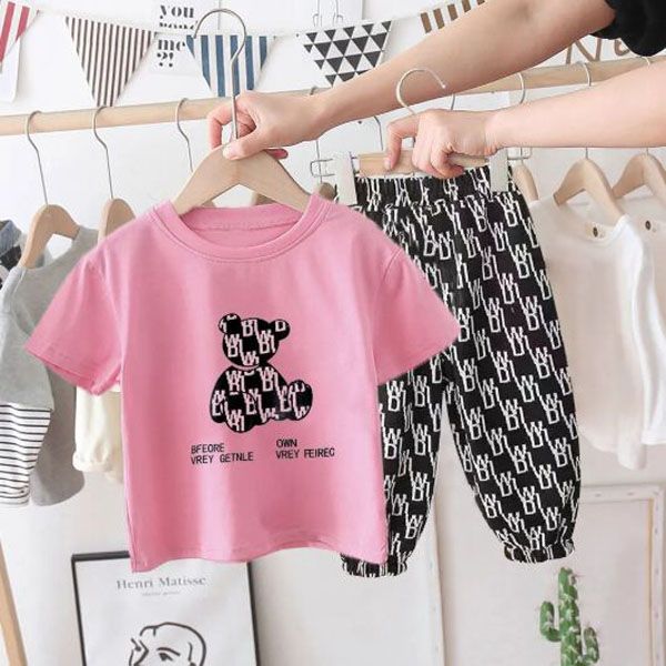 

summer baby boy's suit kids clothing set for boys casual clothes set plaid shorts infant sport suits kid clothes 110-160cm, White