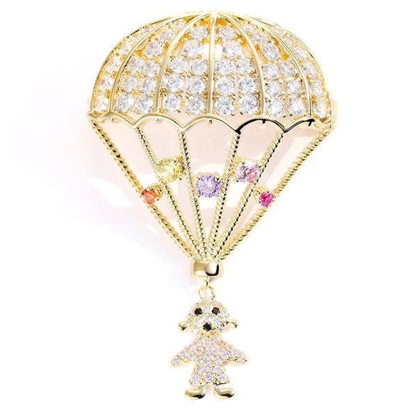 

pins, brooches balloon little boy pins for women designer female jewelry couples brooch clothes accessories color crystal lovely gifts, Gray