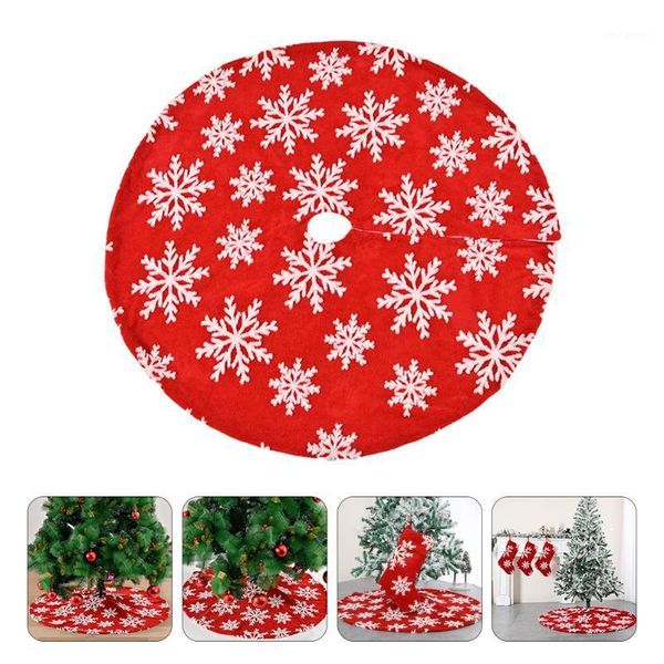 

christmas decorations 1pc snow xmas tree skirt carpet delicate mat