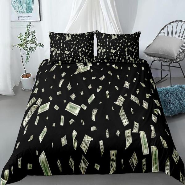 

bedding sets funny design money dollar set single twin full  king size bed children's kid bedroom duvetcover 014