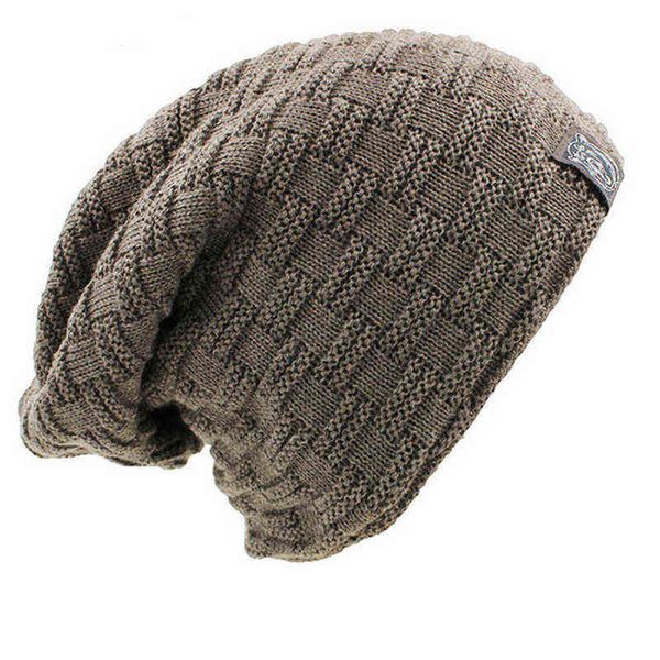 

new women men winter warm hat for outdoor new wool knitted beanies skullies casual cotton hats cap y21111, Blue;gray