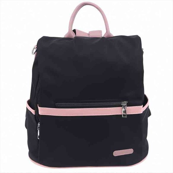 

casual oxford backpack women black waterproof nylon school bags for teenage girls fashion travel tote packbag