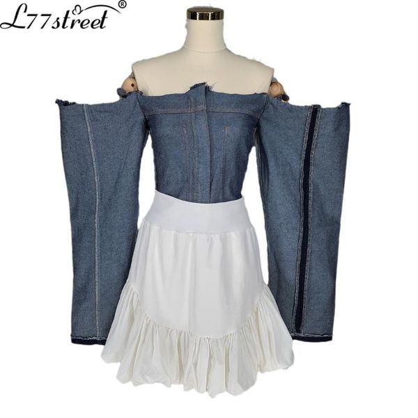 

women's jackets elegant slim-fit lantern sleeve stretch tank-niche early spring street style denim jacket for women, Black;brown