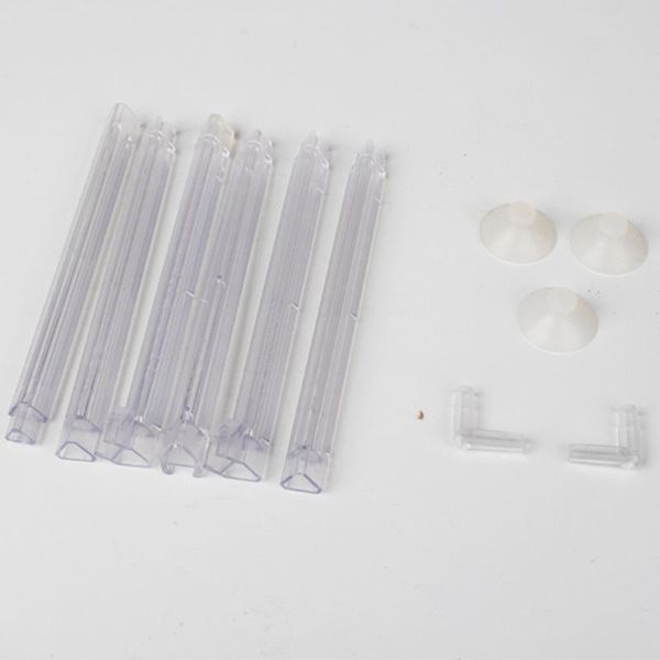 

air pumps & accessories 12pcs acrylic fish tank aquarium bubble wall stone tube with suction cup tubes caps
