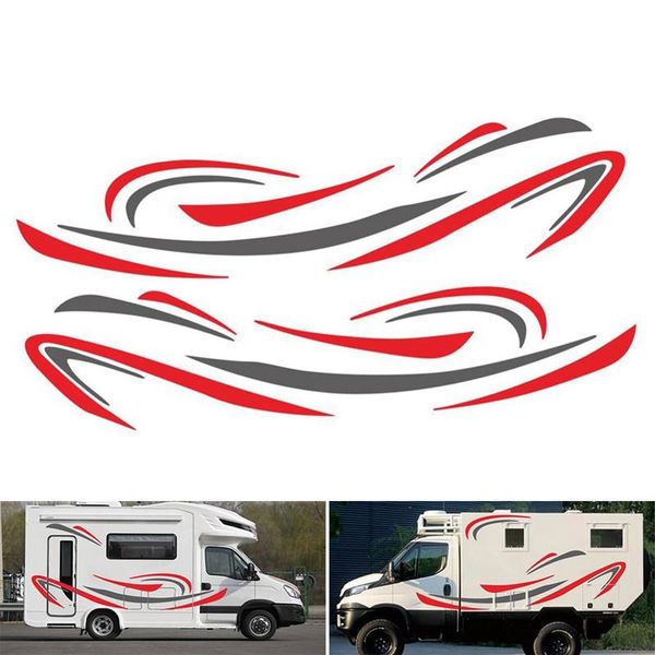 Rv motorhome universal corpo adesivo diy listras imagem decalque adesivo decoração para caravana trailer212z