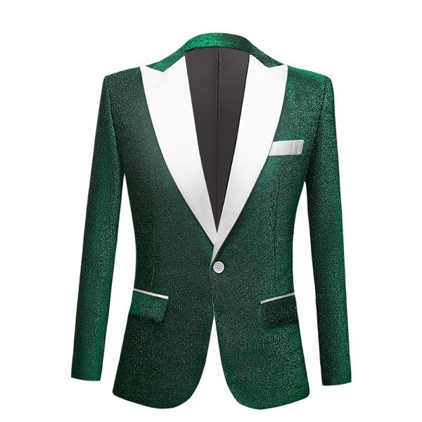 

men's suits & blazers slim fit mens green sets blazer set for wedding groomman casual business groomsmen ivory lapel tuxedos, White;black