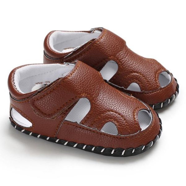 

first walkers summer baby boy closed toe soft sole anti-slip crib shoes walking