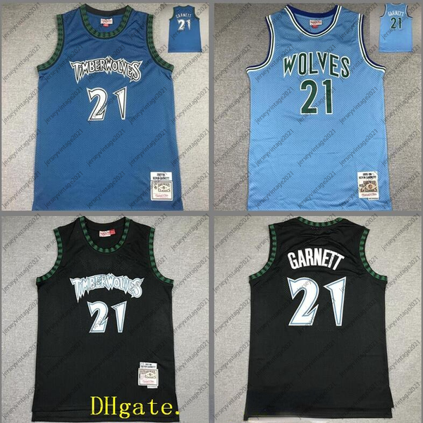 

retro men basketball minnesotacity team kevin 21 garnett mitchell & ness 1995-98 2003-04 hardwoods classic jersey, Black;red