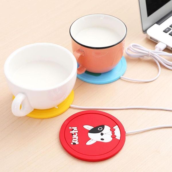 

mats & pads usb power suply office tea coffee cup mug cartoon animal dog giraffe elephant heating mat warmer pad electric insulation