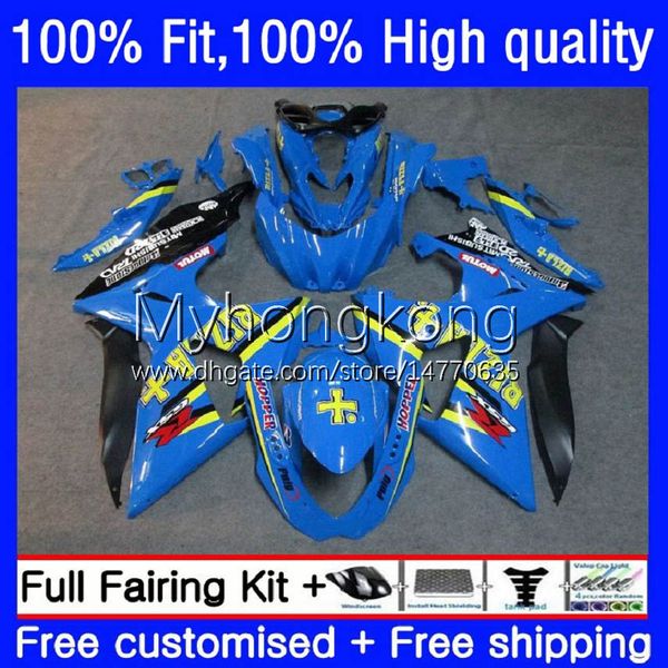 Fairings de injeção para Suzuki K9 GSXR 1000 CC 1000CC 09-16 28No.23 GSX-R1000 Rizla Azul GSXR1000 09 10 11 12 13 14 15 GSXR-1000 2009 2010 2012 2015 2015 2016 OEM corpo