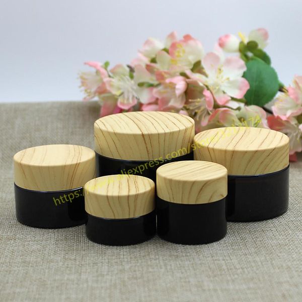 

storage bottles & jars 5g 10g 15g 30g 50g brown amber glass jar plastic lid, for cosmetic eye cream can mask pot facial lotion tin sample sk