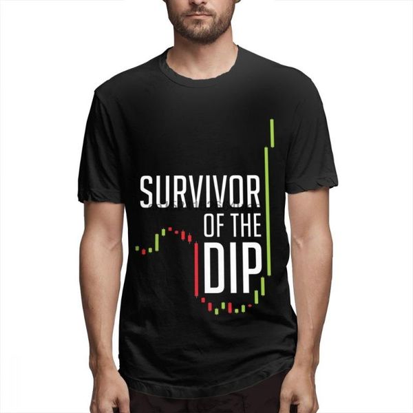 

men's t-shirts forex stock market trader t shirt high-q print share day trade survivor of the dip candlestick crewneck t-shirt s-6xl pl, White;black