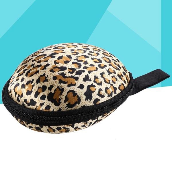 

storage drawers silicone case invisible zippered travel for women(leopard)