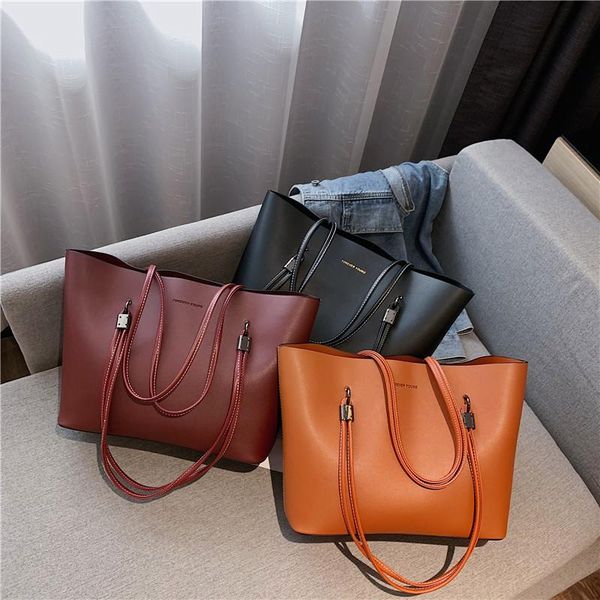 

fashion women pu leather shoulder bag tote bag elegant shoulder large capacity daily work handbag
