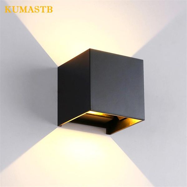 

wall lamp waterproof outdoor aluminum 6w led cob high brightness up and downlight sconce home decor stairs lighting fixture