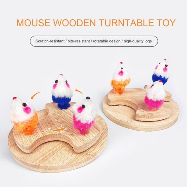 

cat toys pet turntable toy simulation mouse scratching plate spring plush ball fish play scratcher l size