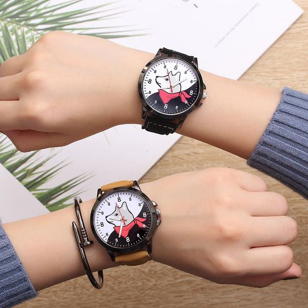 

wristwatches watch for women female casual quartz leather analog wrist ladies bracelet relojes para mujer, Slivery;brown