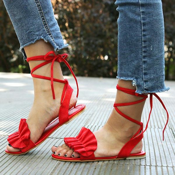 

2021 women sandals fashion gladiator sandal flower high sandalias cross tie summer style casual shoes woman beach sandals, Black