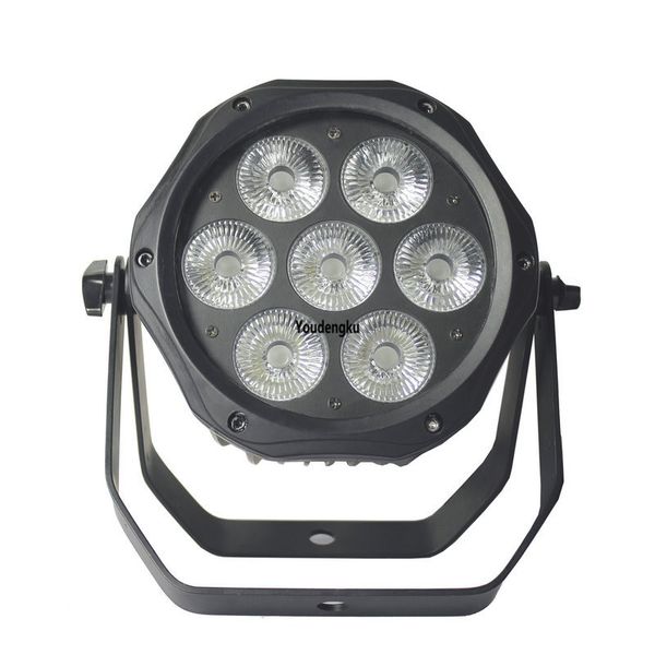 20 pezzi flat led par rgbwa dmx par64 7*15W 5in1 led slim par Stage Disco KTV Wedding Party DJ Light