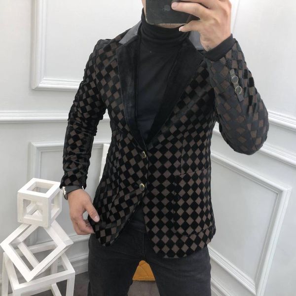 

men's jackets sa09199 fashion coats & 2021 runway luxury european design party style clothing, Black;brown