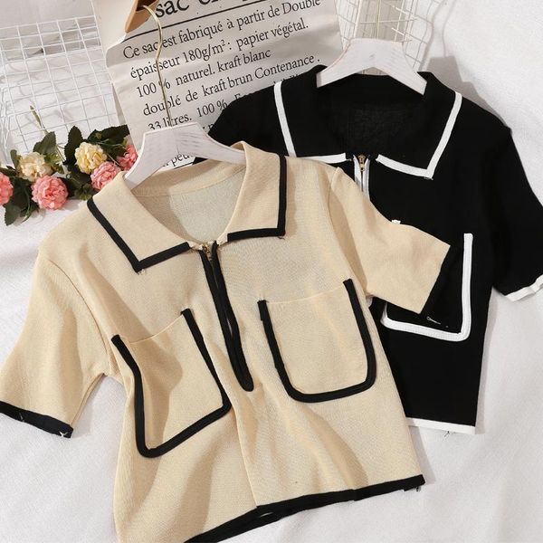 

in the summer of 2021 the new wind western style restoring ancient ways of tall waist t-shirt coat female temperament, White