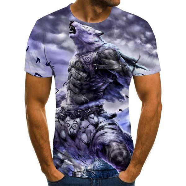 

men's t-shirts fun animal graphic t-shirt 3d printed harajuku summer casual round neck shirt fashion streetwear, White;black