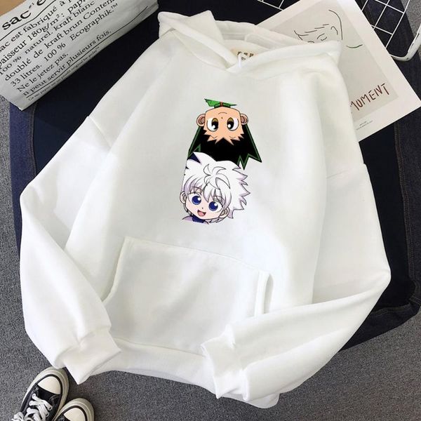 

women's hoodies & sweatshirts japanese anime x killua-gon ss printed women kawaii clothes graphic casual hooded streetwear, Black