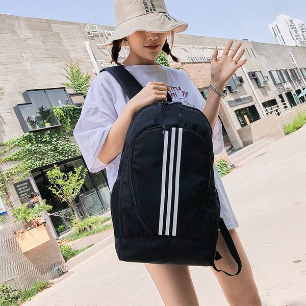 

factory outlet design handbags baoding baigou luggage 504 korean fashion vertical strip backpack junior school student schoolbag couple comp