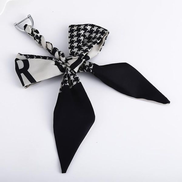 

keychains exquisite bowknot lanyard key chain anti-lost car keychain net red woven silk scarf bag pendant, Silver