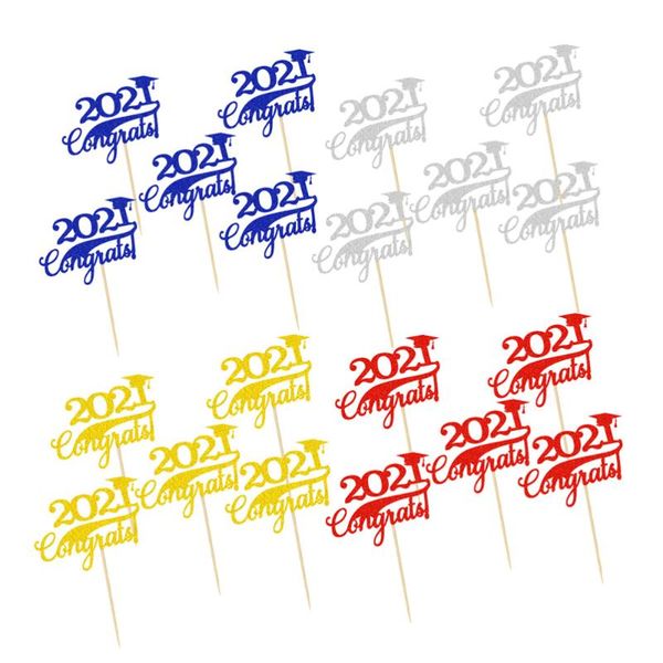 

other festive & party supplies 20pcs cupcake ers graduation dessert picks cake decorations (assorted color)