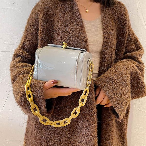 

evening bags women bag 2021 chain leather luxury handbag female design mini satchel box crossbody shoulder