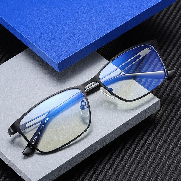 

fashion sunglasses frames glasses for man and woman full rim metal frame eyewears with hollow out temple legs anti-blue light optical specta, Black