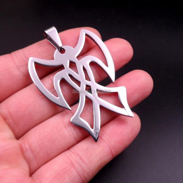

pendant necklaces in bulk 5pcs lot 316l stainless steel large unique axe design necklace chain 24'' for mens, Silver