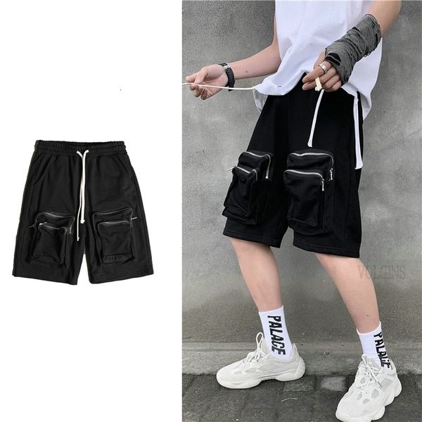 

men's shorts summer mens casual sportswear cargo middle pants fashion solid color loose multi pocket sweatpants men s-xx 529p, White;black